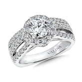 Round Halo Diamond Engagement Ring